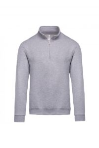 K478 Sweater Met Ritshals Oxford Grey