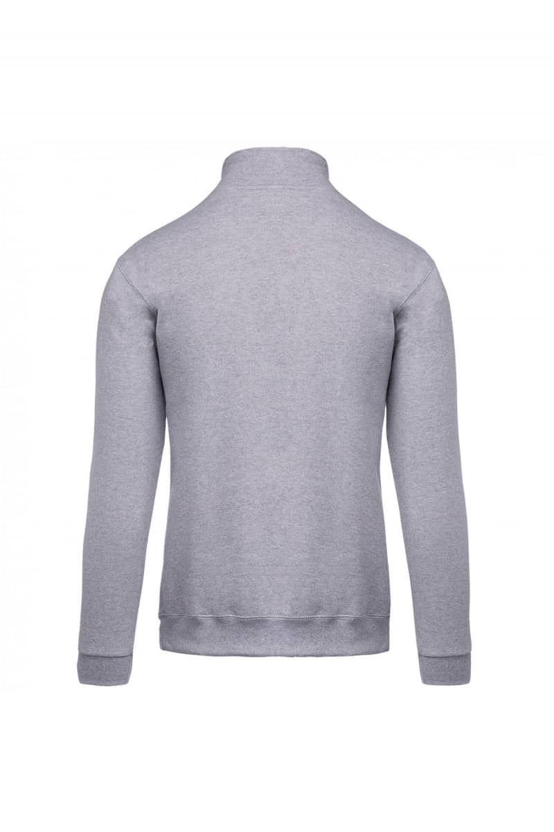 K478 Sweater Met Ritshals Oxford Grey