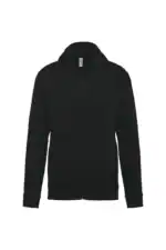 K479 Sweater met Rits en Capuchon Zwart