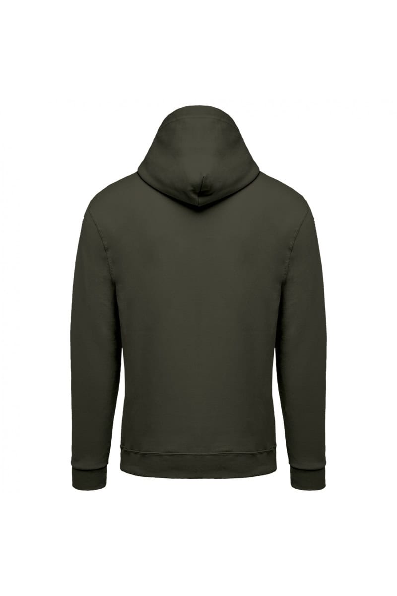 K479 Sweater met Rits en Capuchon Dark Khaki