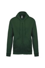 K479 Sweater met Rits en Capuchon Forest Green