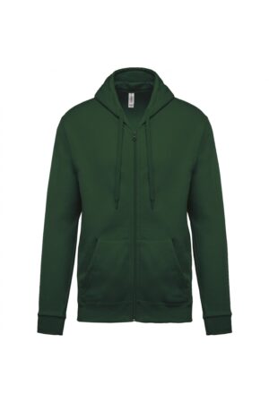 K479 Sweater met Rits en Capuchon Forest Green