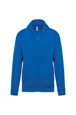 K479 Sweater met Rits en Capuchon Light Royal Blue