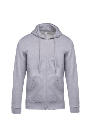 K479 Sweater met Rits en Capuchon Oxford Grey