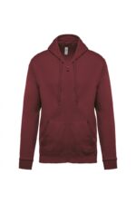 K479 Sweater met Rits en Capuchon Wine