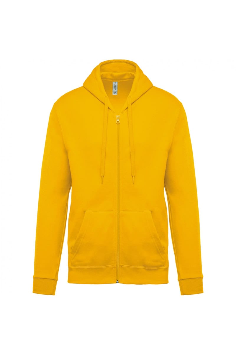 K479 Sweater met Rits en Capuchon Yellow