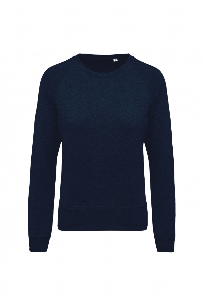 K481 Damessweater BIO Ronde Hals Raglanmouwen French Navy Heather