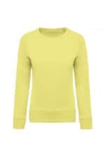 K481 Damessweater BIO Ronde Hals Raglanmouwen Lemon Yellow
