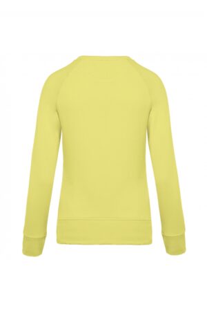 K481 Damessweater BIO Ronde Hals Raglanmouwen Lemon Yellow