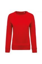 K481 Damessweater BIO Ronde Hals Raglanmouwen Rood