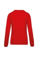 K481 Damessweater BIO Ronde Hals Raglanmouwen Rood