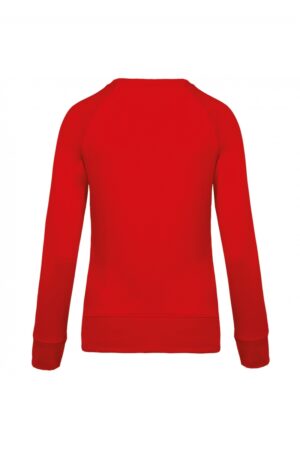 K481 Damessweater BIO Ronde Hals Raglanmouwen Rood