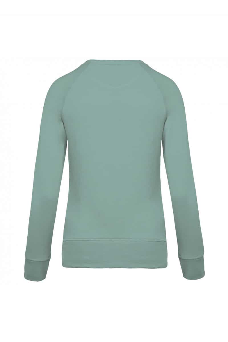 K481 Damessweater BIO Ronde Hals Raglanmouwen Sage