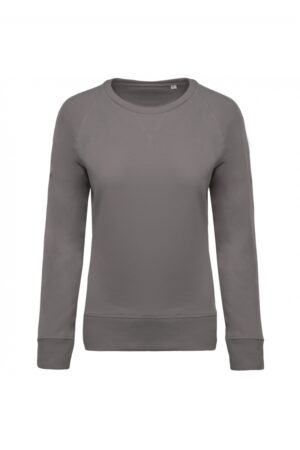 K481 Damessweater BIO Ronde Hals Raglanmouwen Storm Grey