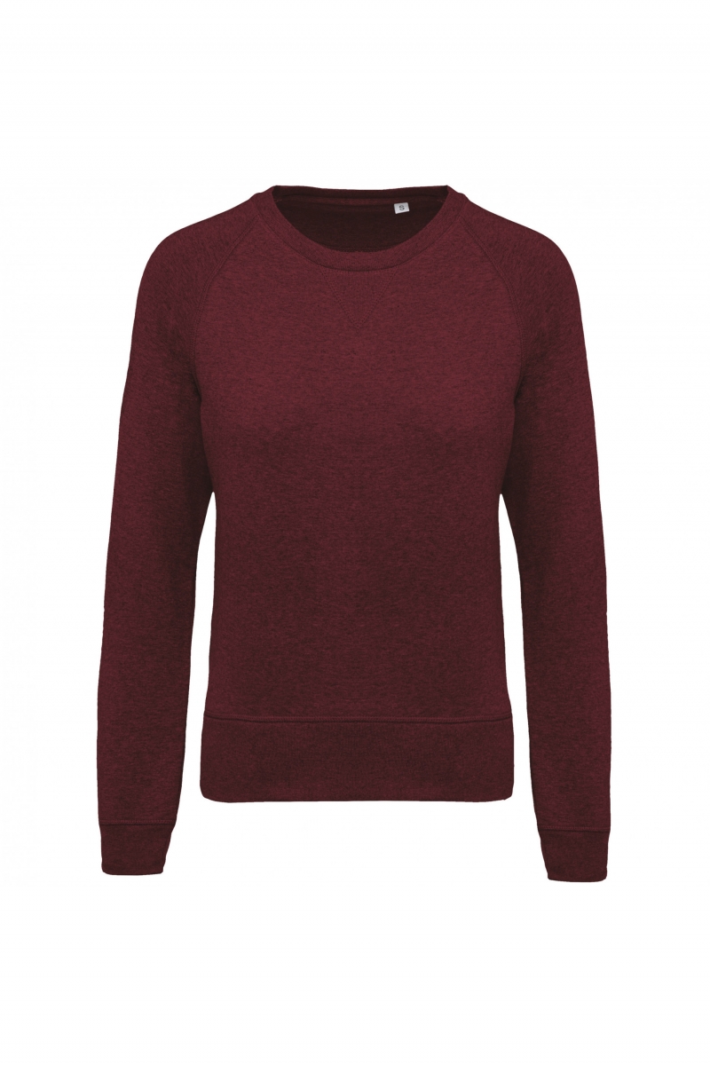 K481 Damessweater BIO Ronde Hals Wine Heather