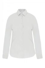 K530 Dames Stretch Blouse Lange Mouwen Wit