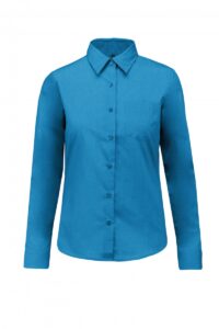 K549 Jessica - Damesblouse Lange Mouwen Bright Turquoise