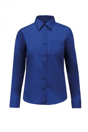 K549 Jessica - Damesblouse Lange Mouwen Light Royal Blue