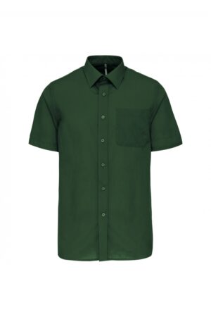 k551 Heren Overhemd Korte Mouwen Forest Green