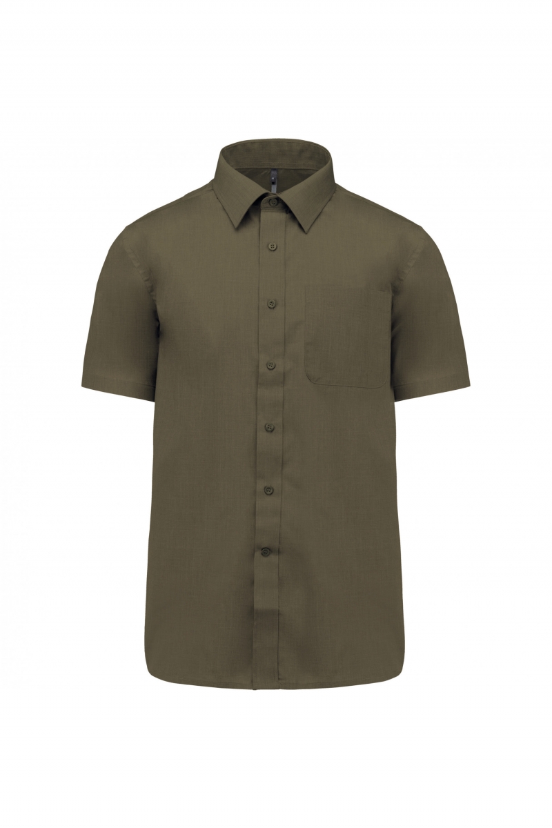 K551 Heren Overhemd Korte Mouwen Light khaki