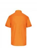 K551 Heren Overhemd Korte Mouwen Oranje