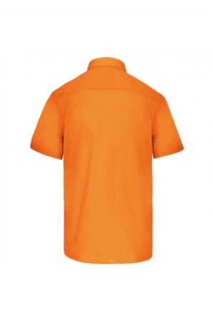 K551 Heren Overhemd Korte Mouwen Oranje