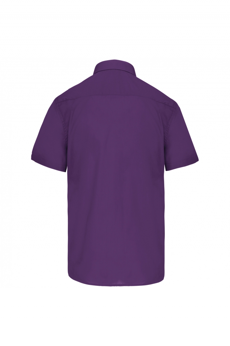 K551 Heren Overhemd Korte Mouwen Purple