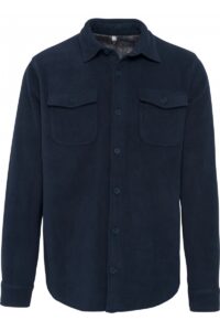 K582 Overhemd van Fleece met Sherpavoering Navy / Storm Grey