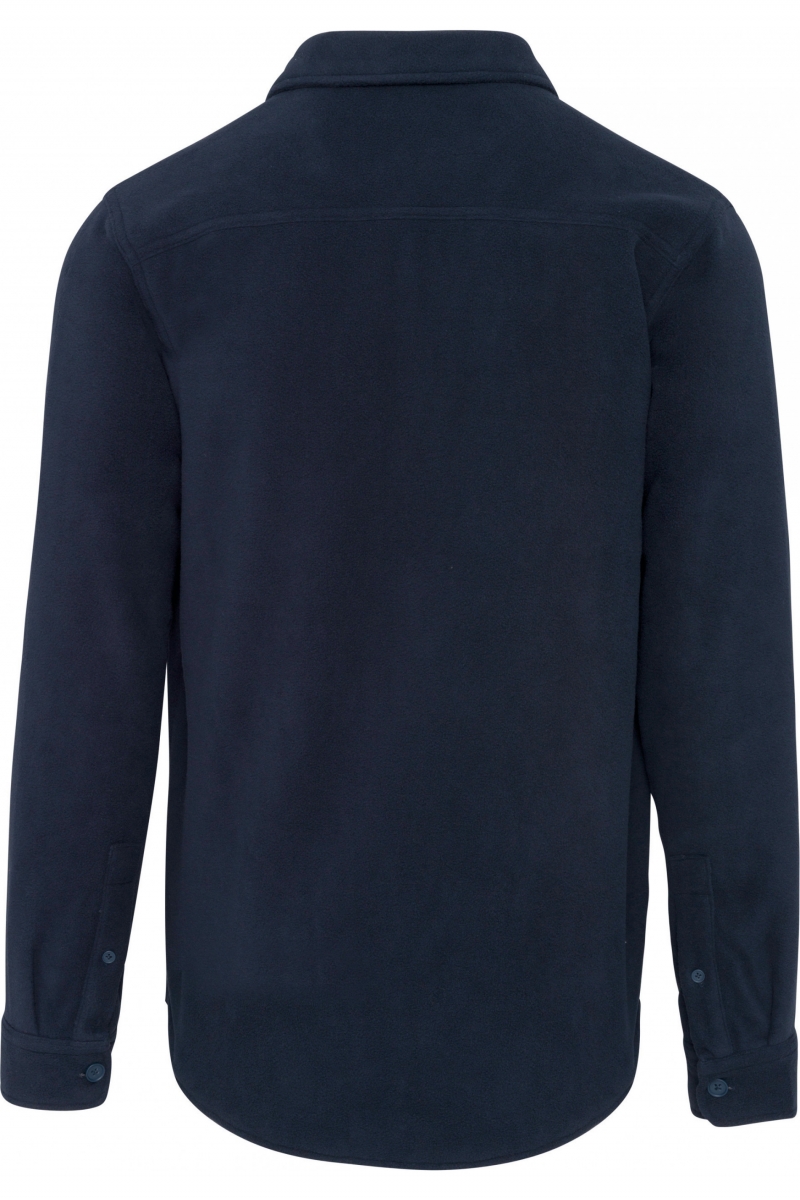 K582 Overhemd van Fleece met Sherpavoering Navy / Storm Grey