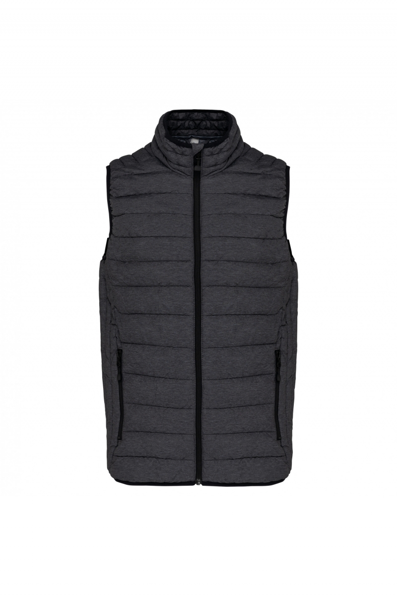 K6113 Men's Lightweight Sleeveless Down Jacket Marl Dark Grey