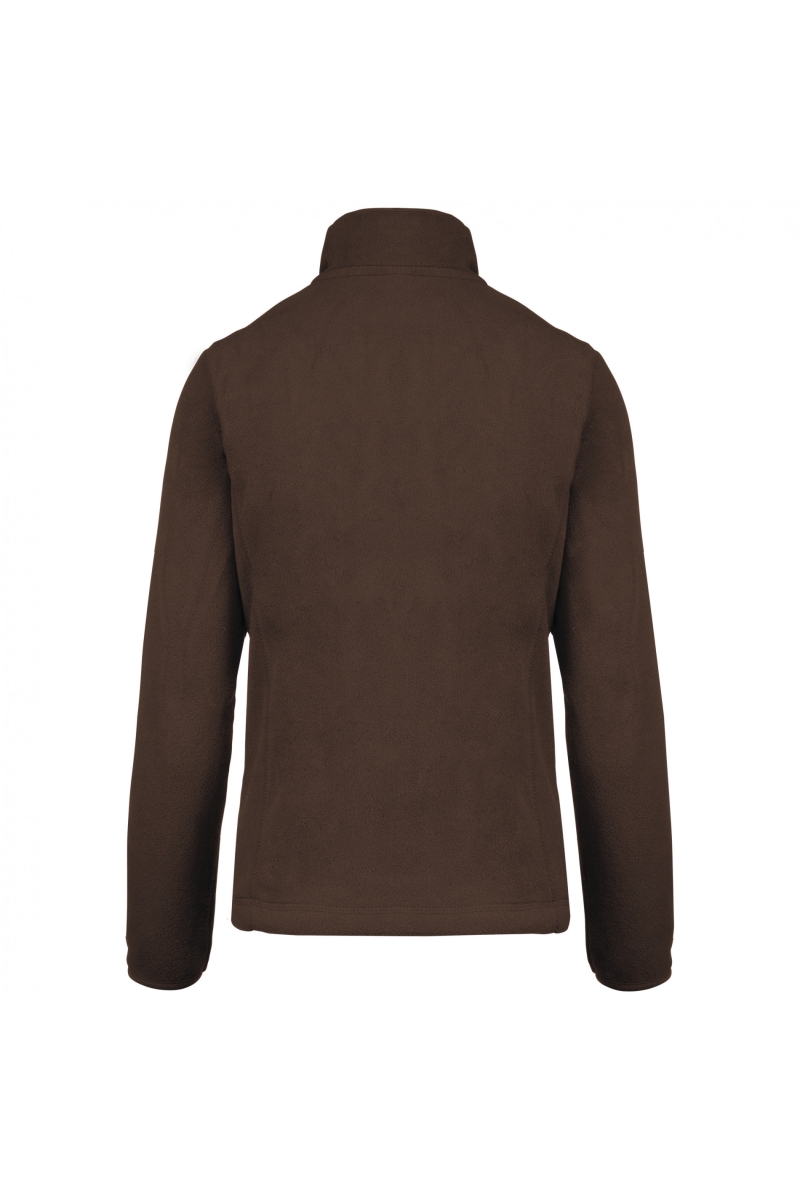 K907 Maureen - Fleece Damesvest met Rits Chocolate