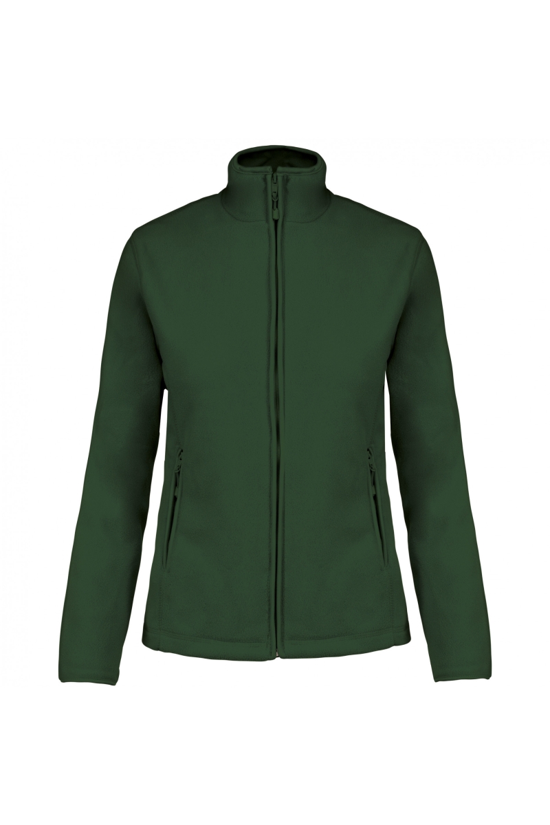 K907 Maureen - Fleece Damesvest met Rits Forest Green