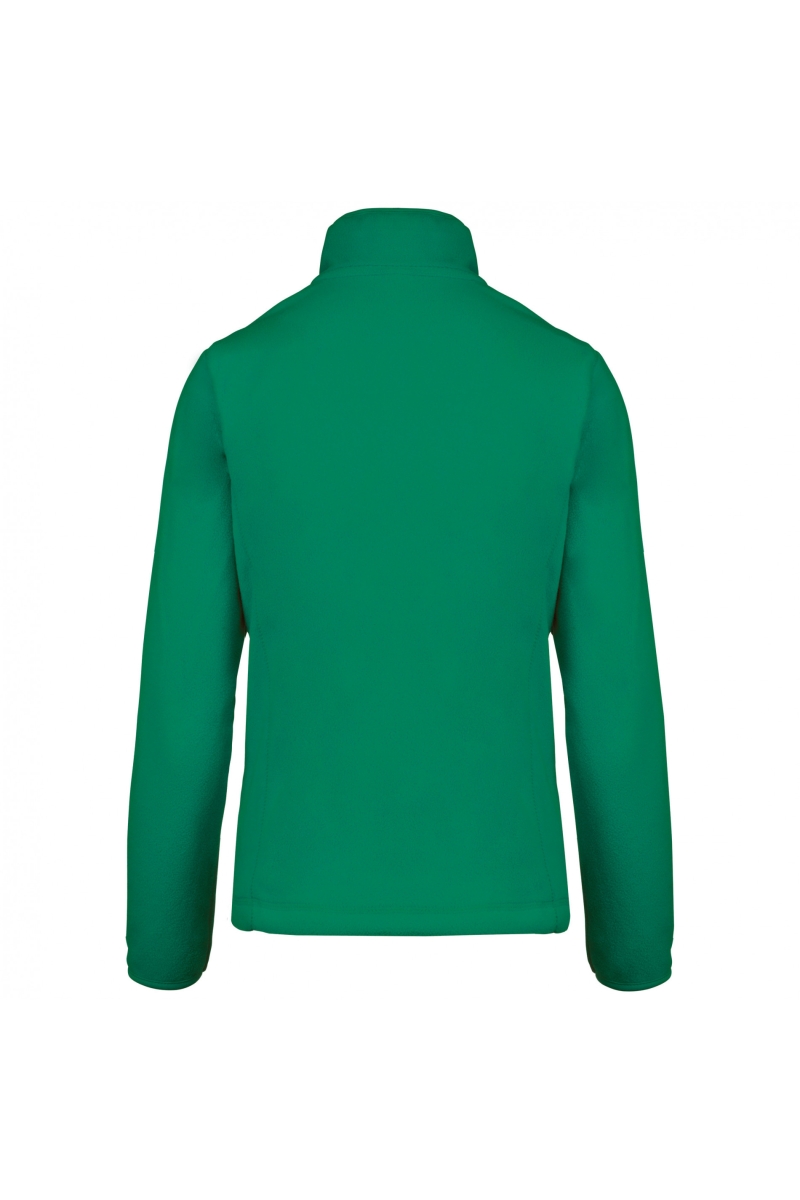 K907 Maureen - Fleece Damesvest met Rits Kelly Green