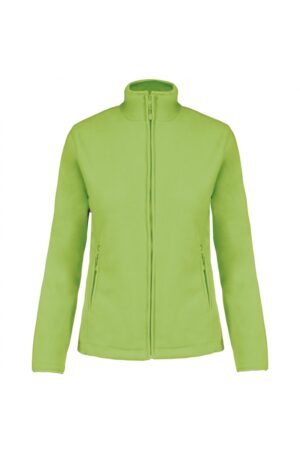 K907 Maureen - Fleece Damesvest met Rits Lime