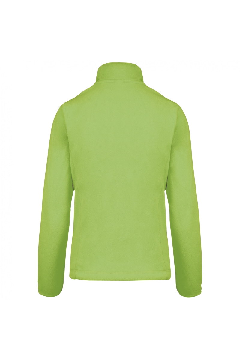 K907 Maureen - Fleece Damesvest met Rits Lime