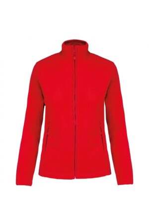 K907 Maureen - Fleece Damesvest met Rits Rood