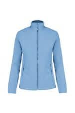 K907 Maureen - Fleece Damesvest met Rits Sky Blue