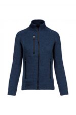 K9107 Heather Damesvest met Rits Navy Melange