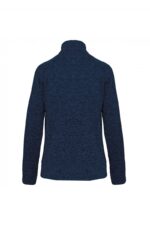 K9107 Heather Damesvest met Rits Navy Melange
