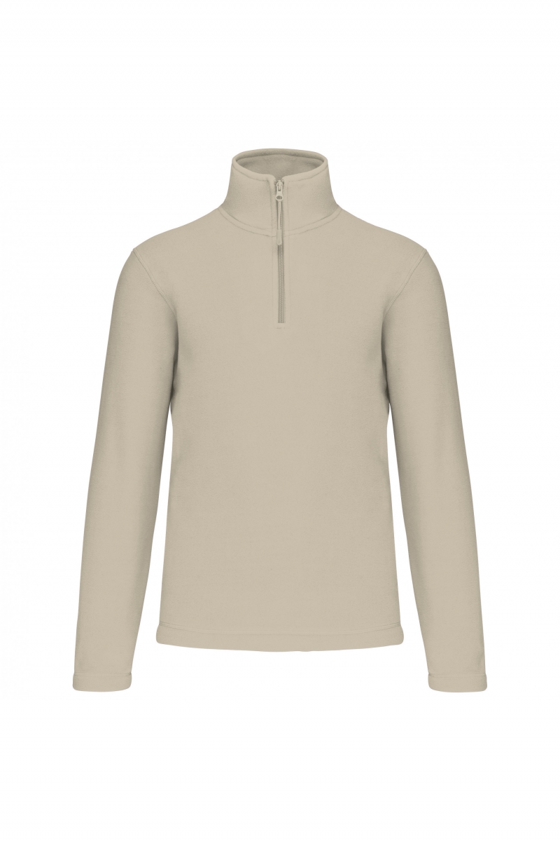 K912 Enzo - Fleece Met Ritskraag Beige