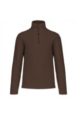 K912 Enzo - Fleece Met Ritskraag Chocolate