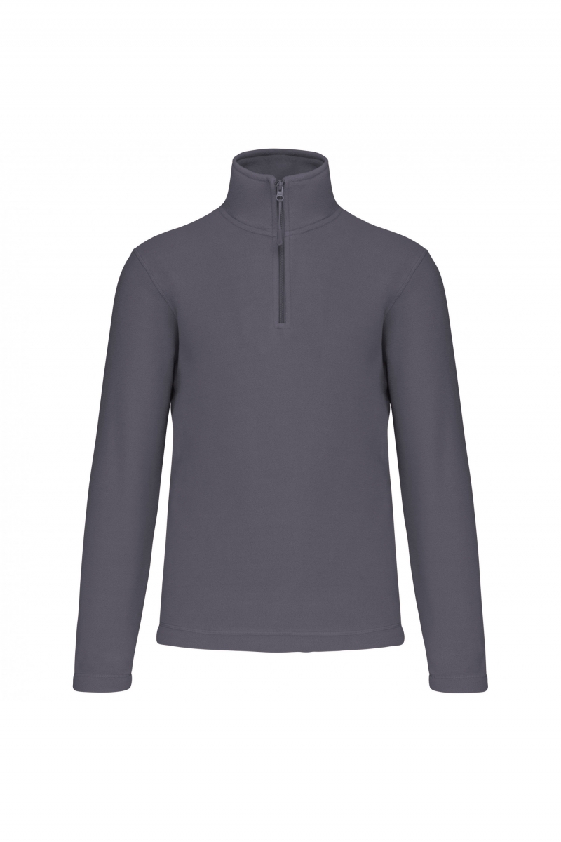 K912 Enzo - Fleece Met Ritskraag Convoy Grey