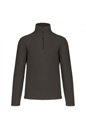 K912 Enzo - Fleece Met Ritskraag Dark Grey