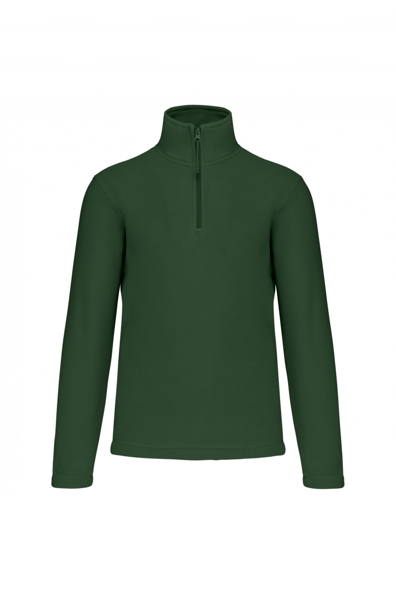 K912 Enzo - Fleece Met Ritskraag Forest Green