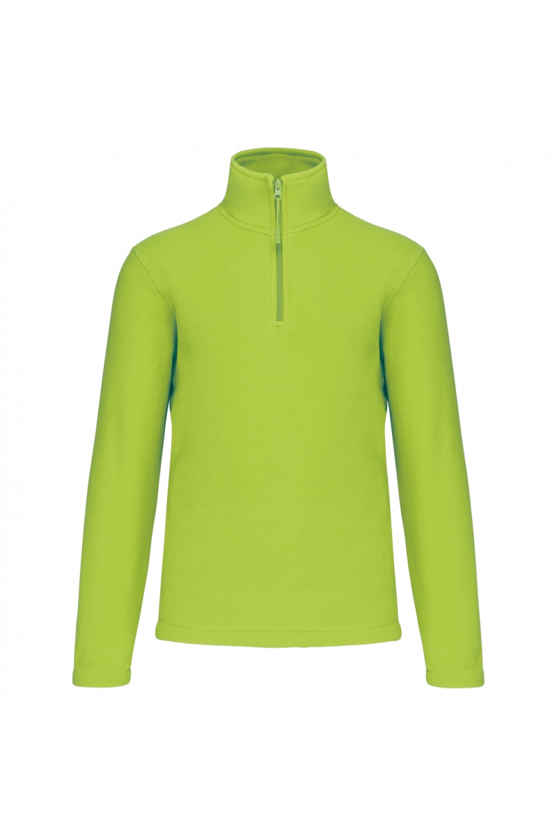 K912 Enzo - Fleece Met Ritskraag Lime