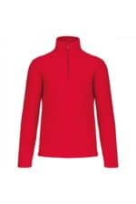 K912 Enzo - Fleece Met Ritskraag Rood