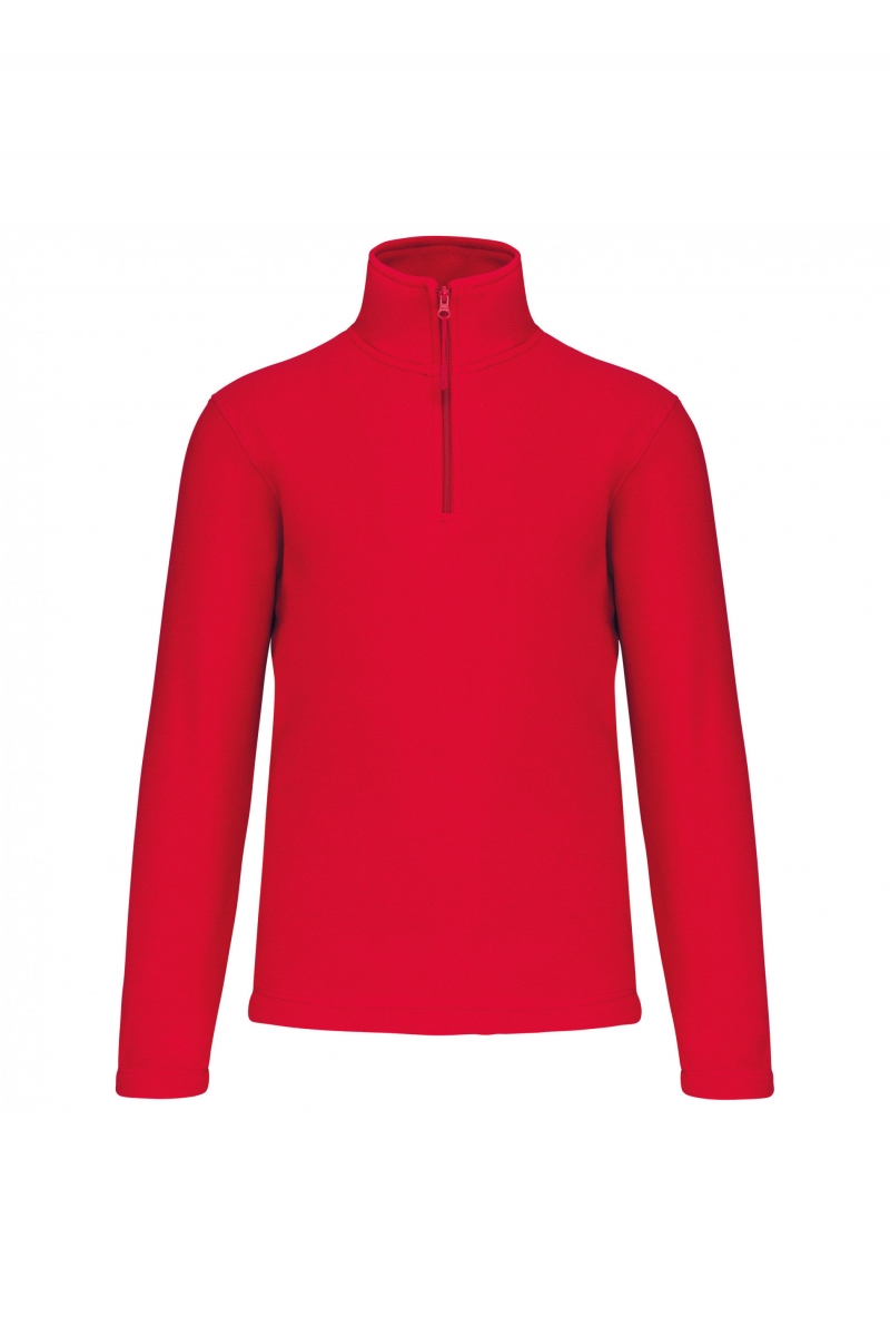 K912 Enzo - Fleece Met Ritskraag Rood