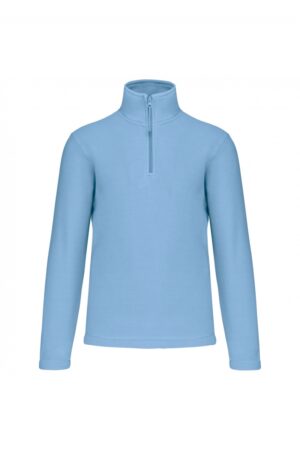 K912 Enzo - Fleece Met Ritskraag Sky Blue