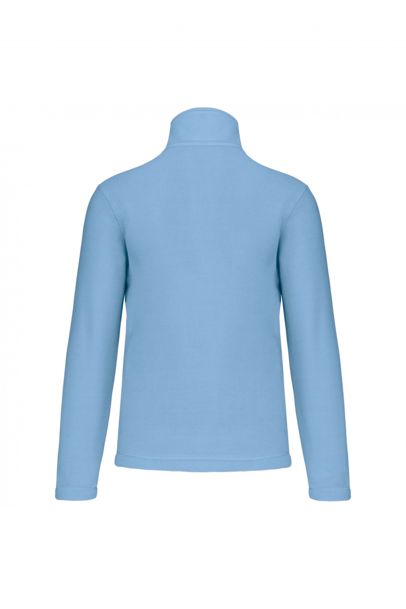 K912 Enzo - Fleece Met Ritskraag Sky Blue