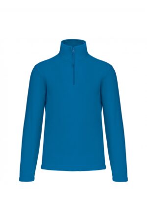 K912 Enzo - Fleece Met Ritskraag Tropical Blue